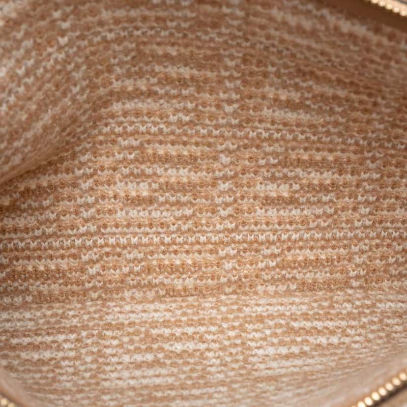 Fendi Zucca Cashmere Clutch Brown Wool Good condition - Model View