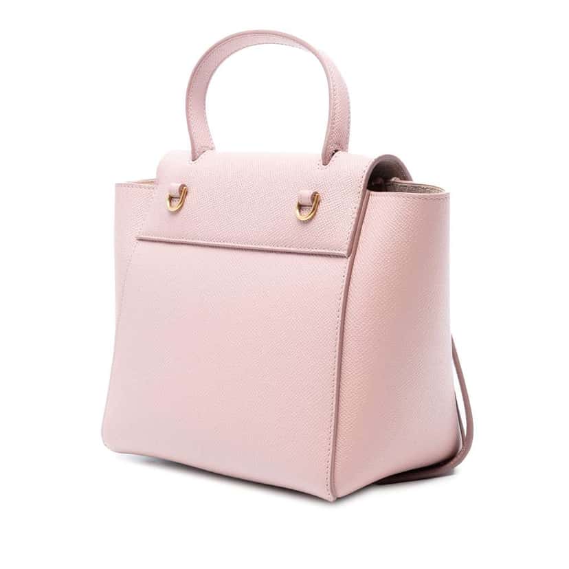 Celine Nano Grained Calfskin Belt Bag Pink Leather Good condition - Back View