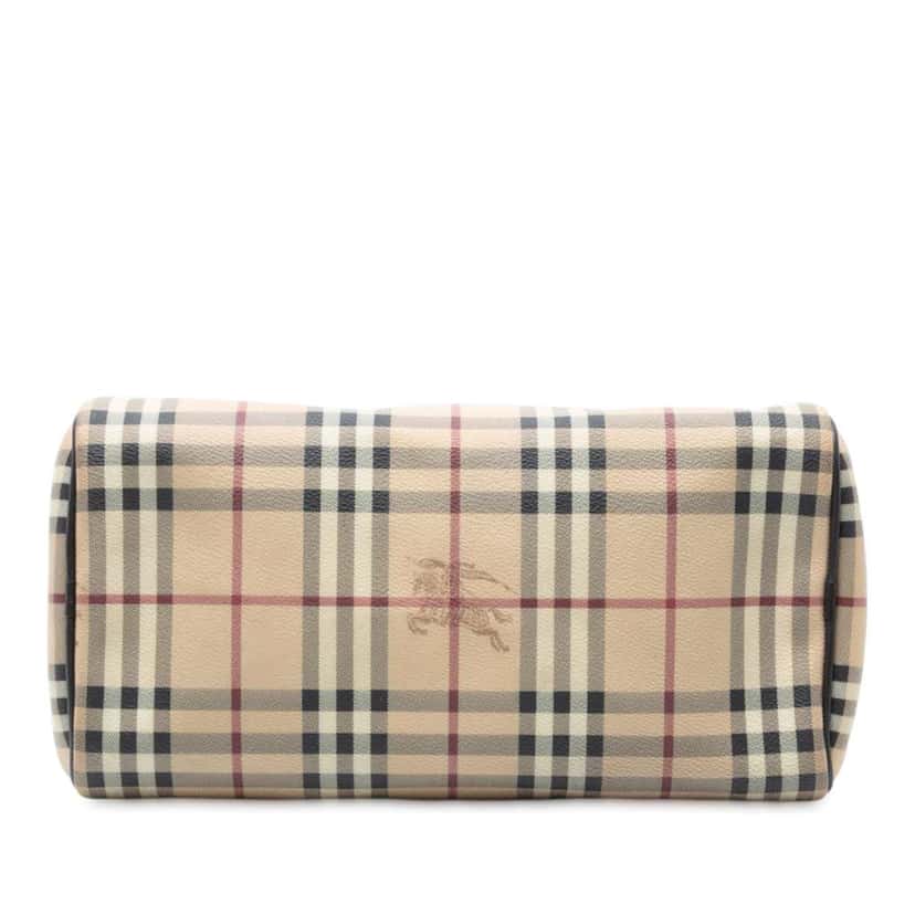 Burberry Medium Haymarket Check Coated Canvas Chester Bowling Bag Brown Canvas Good condition - Inside View