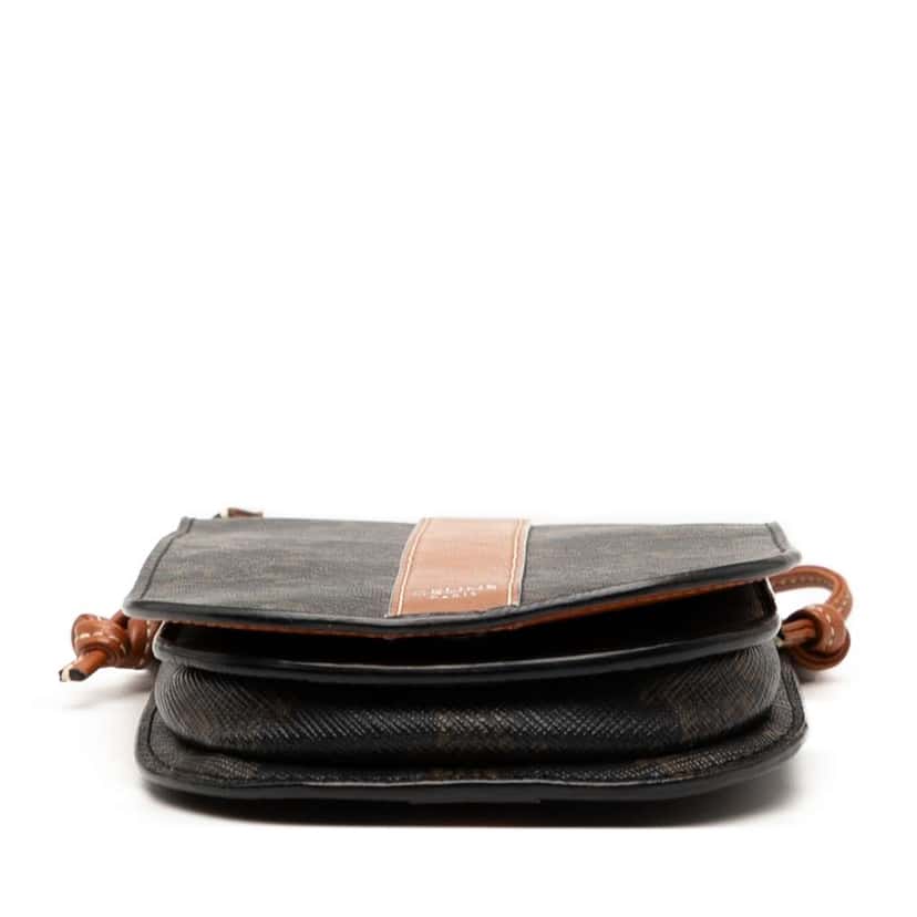 Celine Triomphe Coated Canvas Phone Pouch Flap Crossbody Brown Canvas Good condition - Inside View