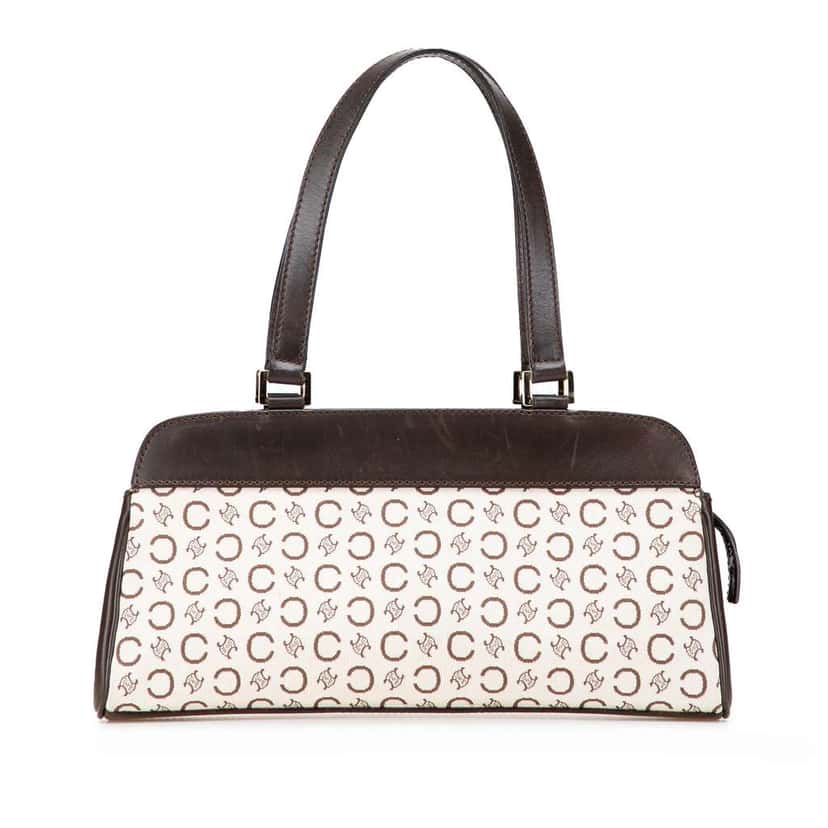 Celine C Macadam Canvas Handbag Brown Canvas Very good condition - Front View