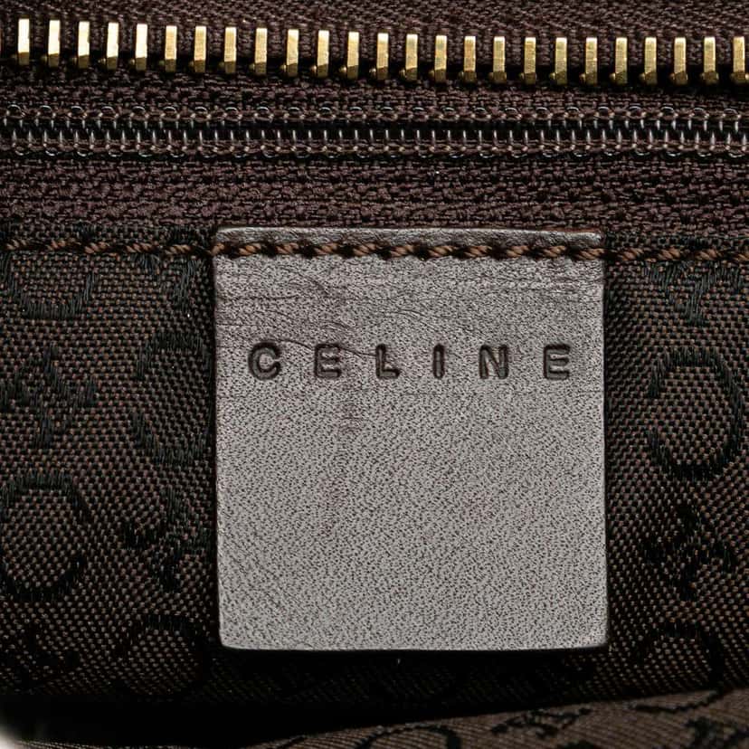 Celine C Macadam Canvas Handbag Brown Canvas Very good condition - Box View