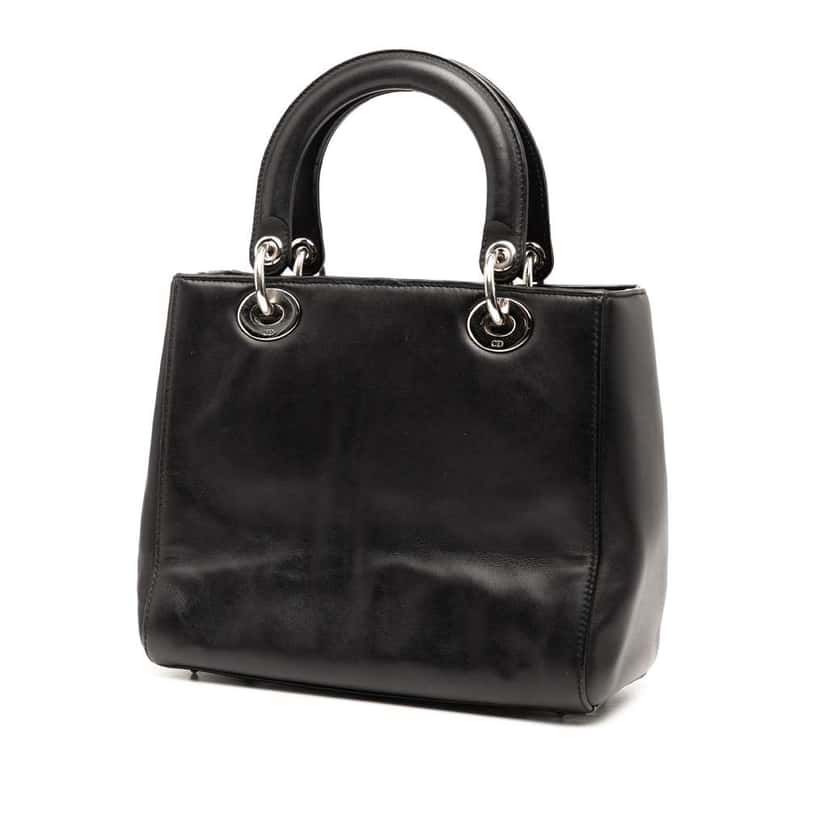Dior Medium Calfskin Paradise Lady Dior Black Leather Good condition - Back View