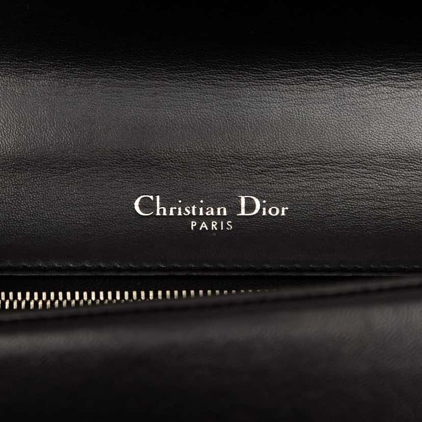 Dior Small Lambskin Diorama Flap Black Leather Good condition - Box View