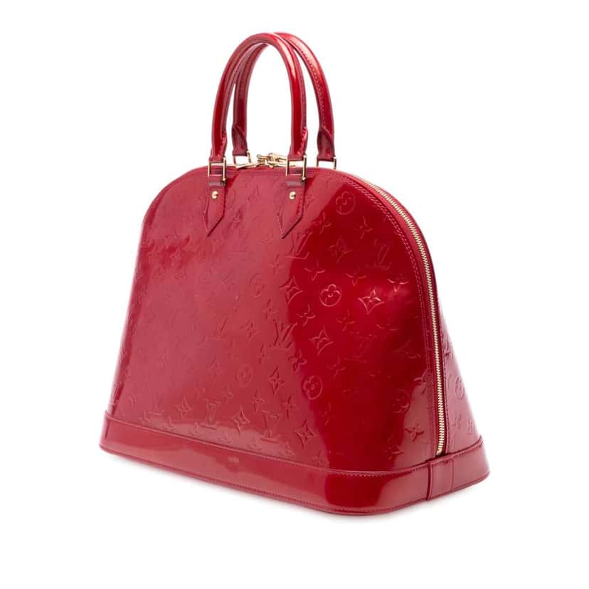 Louis Vuitton Monogram Vernis Alma GM Red Leather Good condition - Back View
