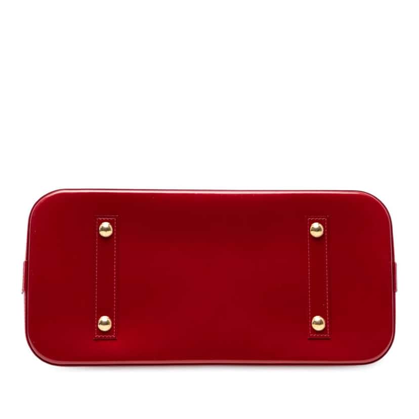 Louis Vuitton Monogram Vernis Alma GM Red Leather Good condition - Inside View