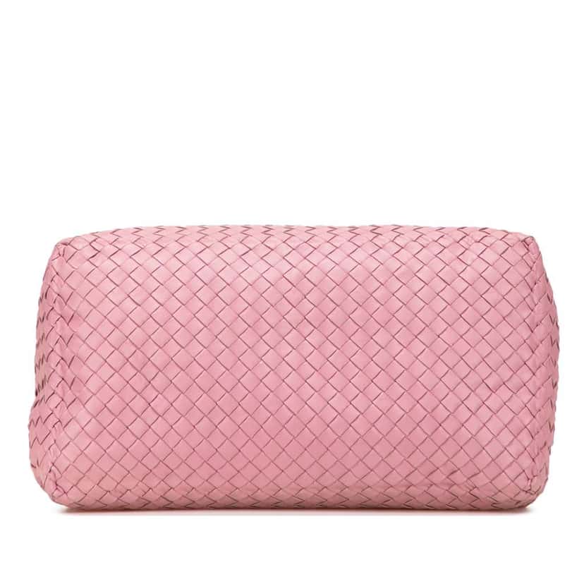 Bottega Veneta Medium Nappa Intrecciato Cesta Tote Pink Leather Good condition - Inside View