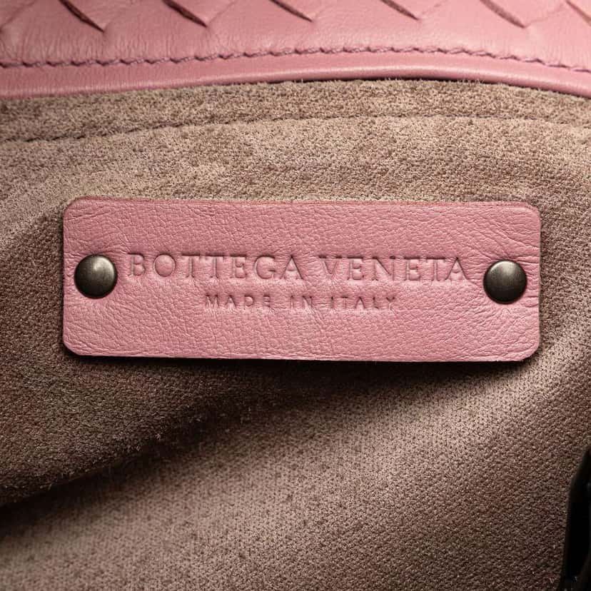 Bottega Veneta Medium Nappa Intrecciato Cesta Tote Pink Leather Good condition - Box View