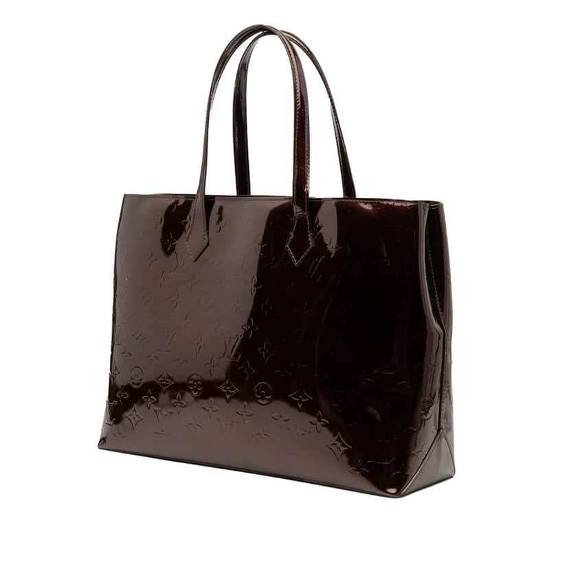 Louis Vuitton Monogram Vernis Wilshire MM Purple Leather Good condition - Back View