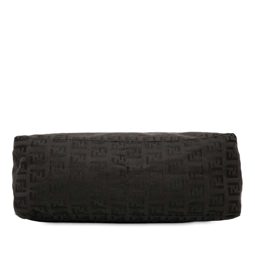 Fendi Zucchino Canvas Shoulder Bag Black Canvas Good condition - Inside View