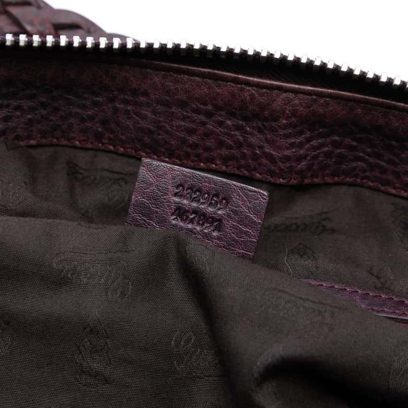Gucci Medium GG Canvas Bamboo Bar Tote Brown Canvas Fair condition - Box View