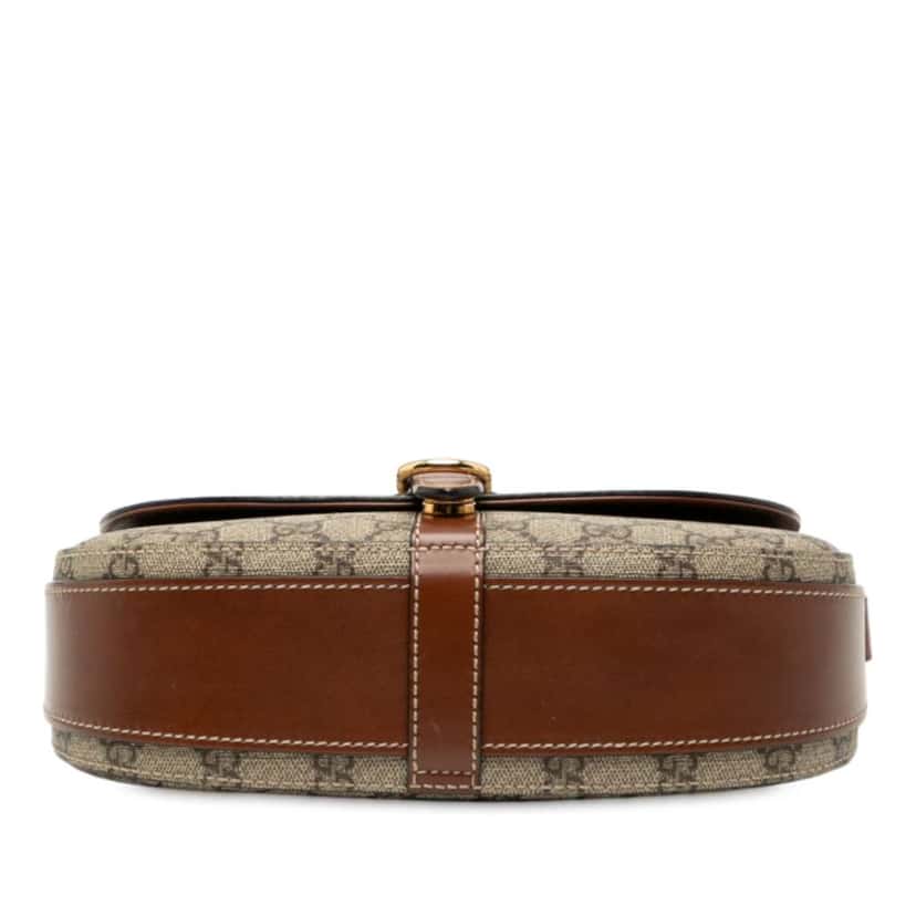 Gucci GG Supreme Linea A Crossbody Brown Canvas Good condition - Inside View