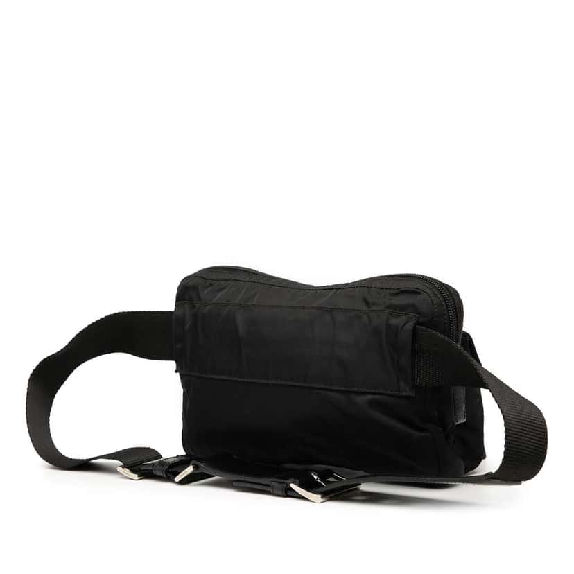 Prada Tessuto Multi Pocket Belt Bag Black Good condition - Back View
