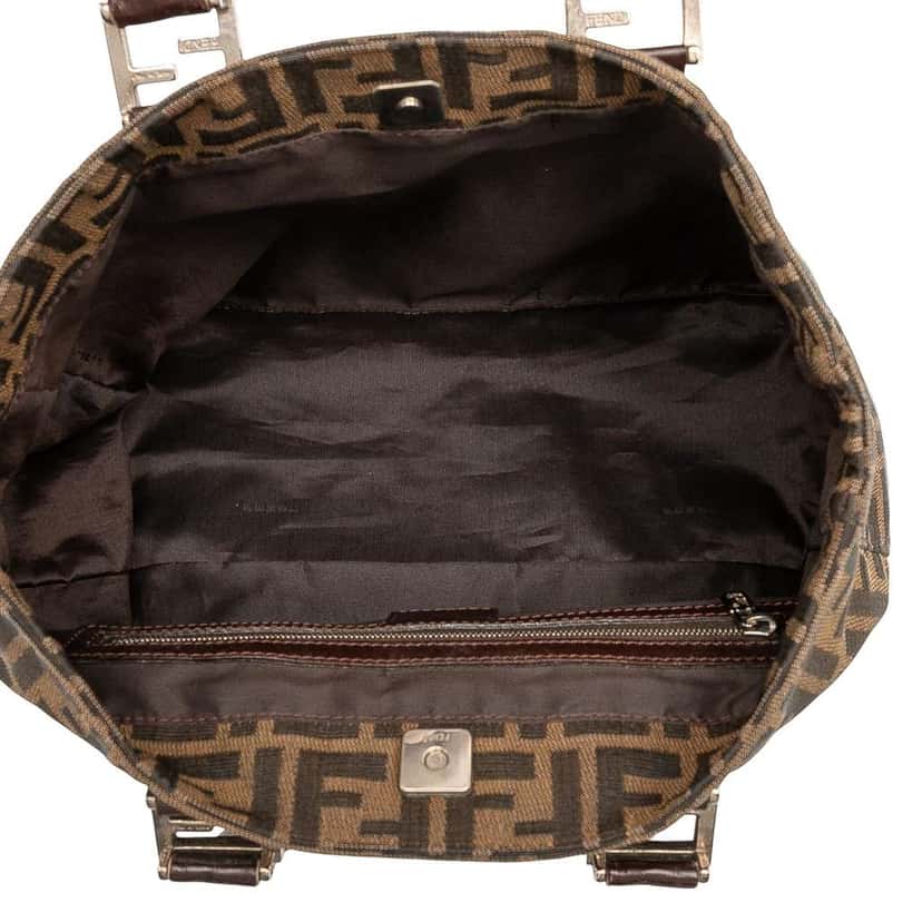 Fendi Small Zucca Canvas Twins Tote Brown Canvas Good condition - Model View