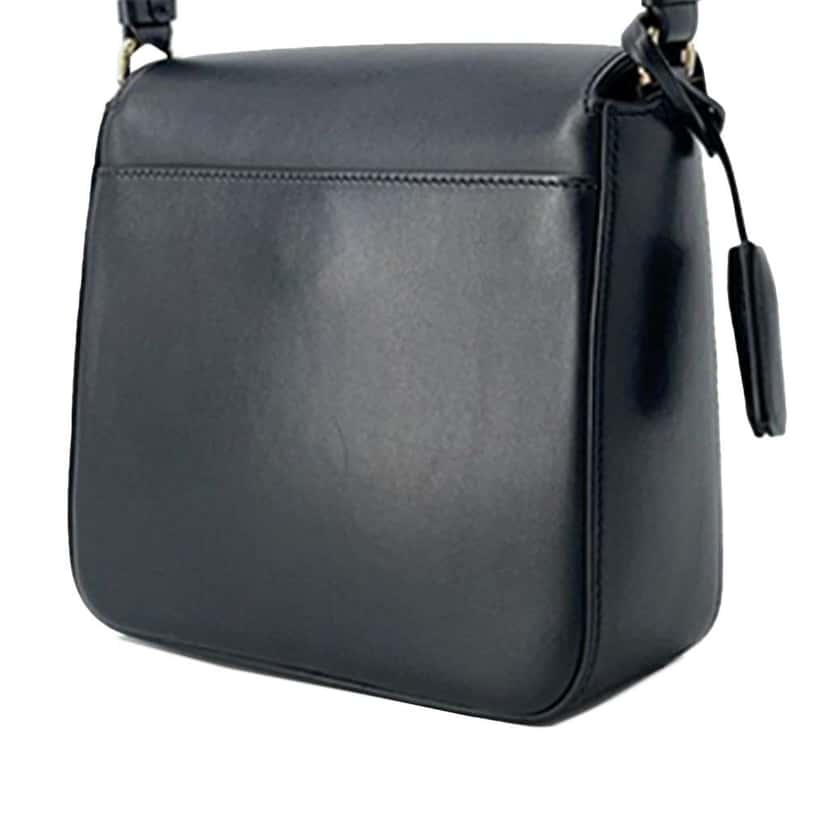 Salvatore Ferragamo Leather Gancini Flap Crossbody Black Leather Good condition - Back View