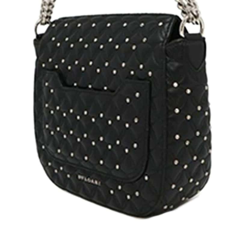 Bvlgari Medium Quilted Leather Divas Dream Crossbody Black Leather Good condition - Back View