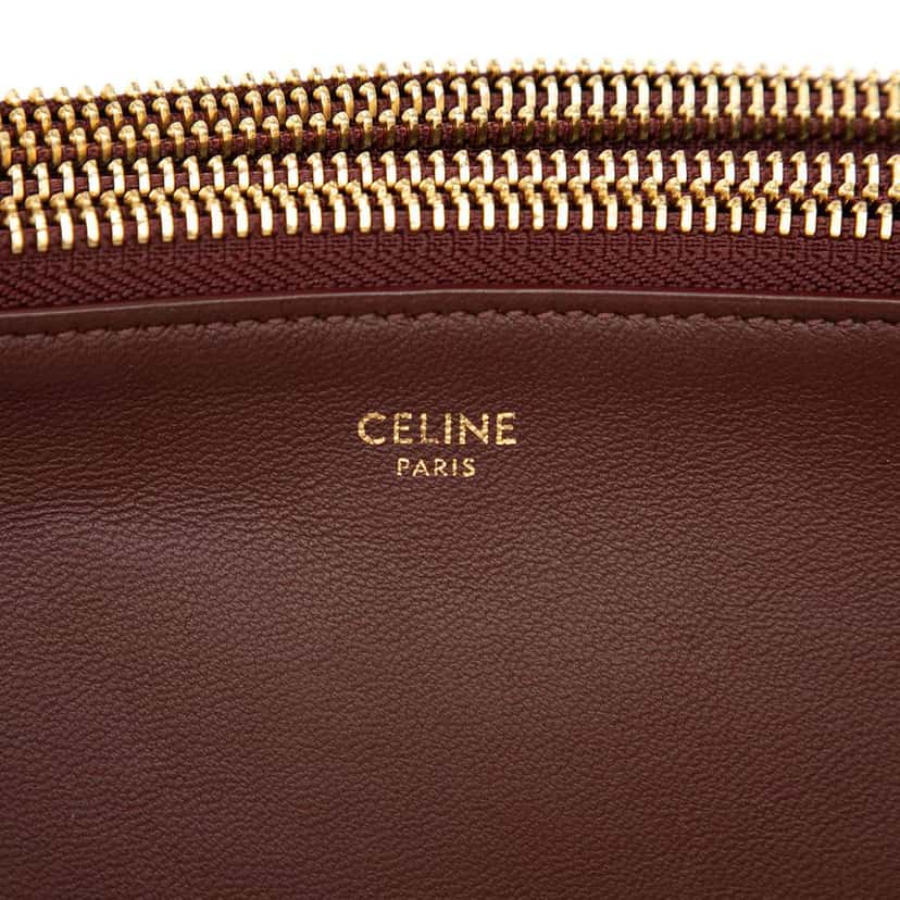 Celine Small Lambskin Trio Crossbody Red Leather Good condition - Box View