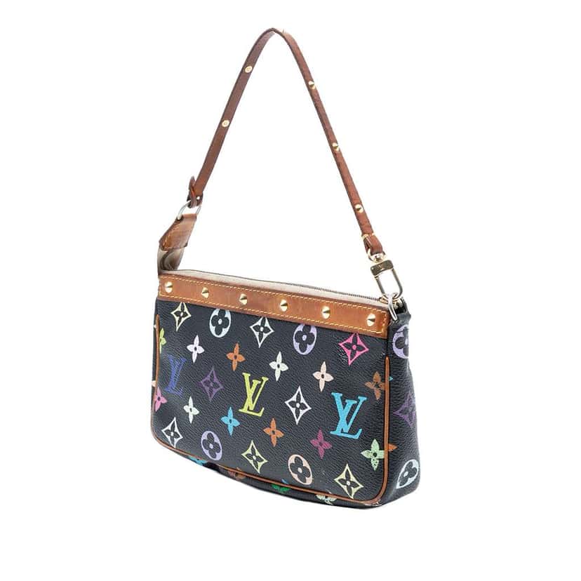Louis Vuitton Monogram Multicolore Pochette Accessoires Black Good condition - Back View