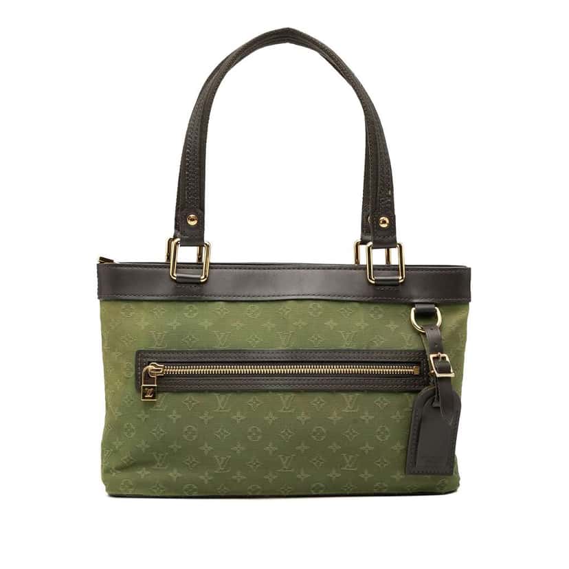 Louis Vuitton Monogram Mini Lin Lucille PM Green Canvas Good condition - Front View