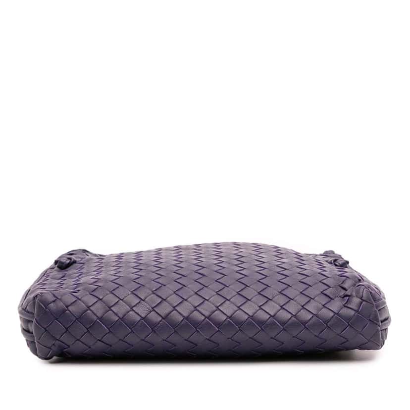 Bottega Veneta Nappa Intrecciato Nodini Crossbody Blue Leather Good condition - Inside View