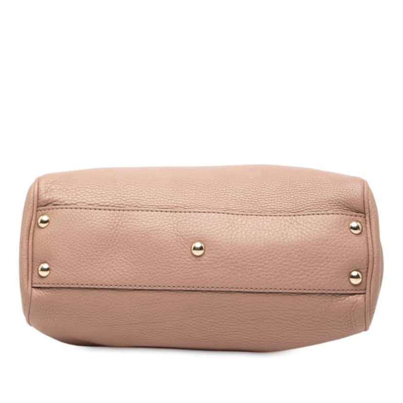 Gucci Small Calfskin Bamboo Shopper Satchel Pink Leather Very good condition - Inside View