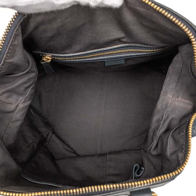 Celine Leather Satchel Blue Leather Good condition - Model View
