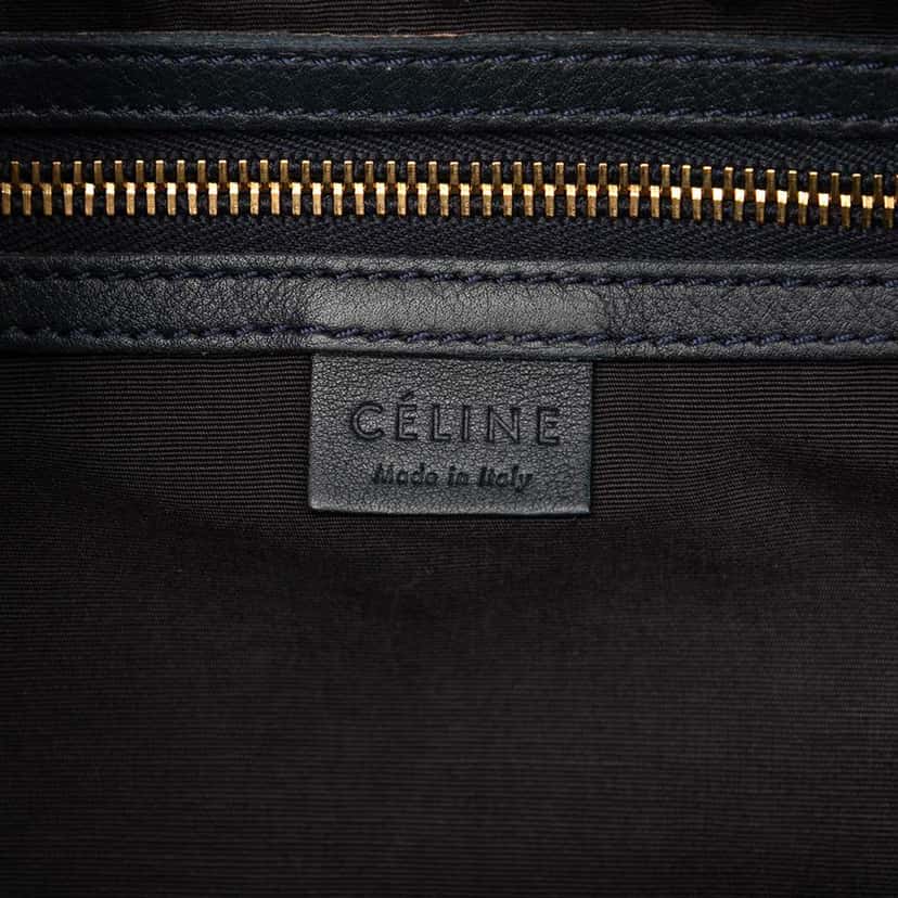 Celine Leather Satchel Blue Leather Good condition - Box View
