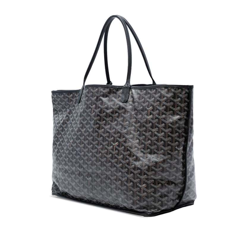Goyard Goyardine Reversible Anjou GM Black Canvas Good condition - Back View