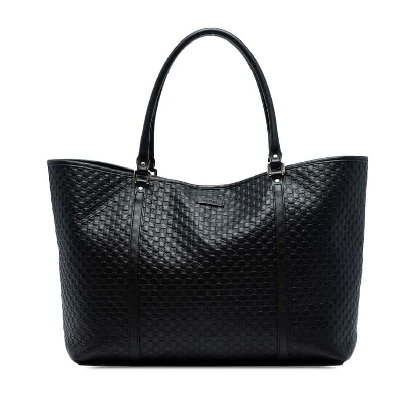 Gucci Large Microguccissima Joy Tote Black Leather Good condition - Front View