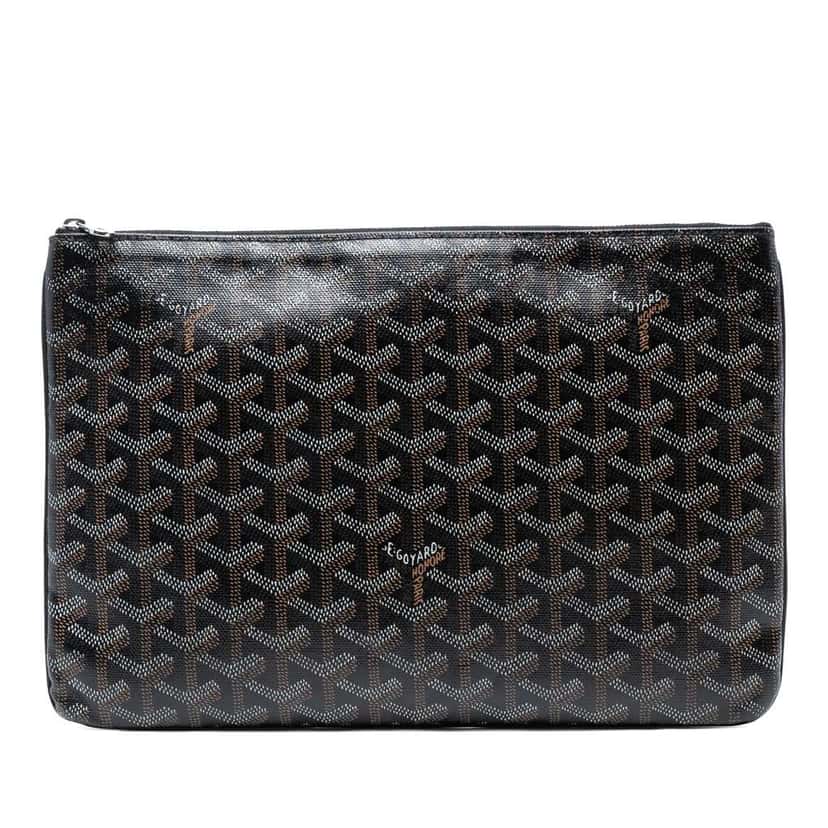 Goyard Goyardine Senat MM Black Canvas Good condition - Front View