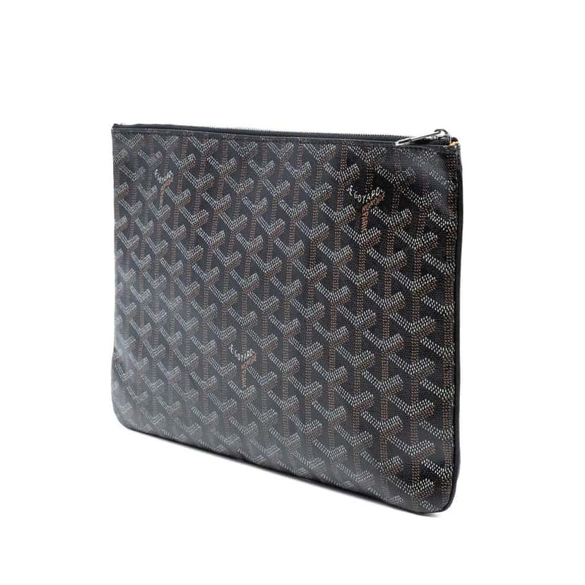 Goyard Goyardine Senat MM Black Canvas Good condition - Back View