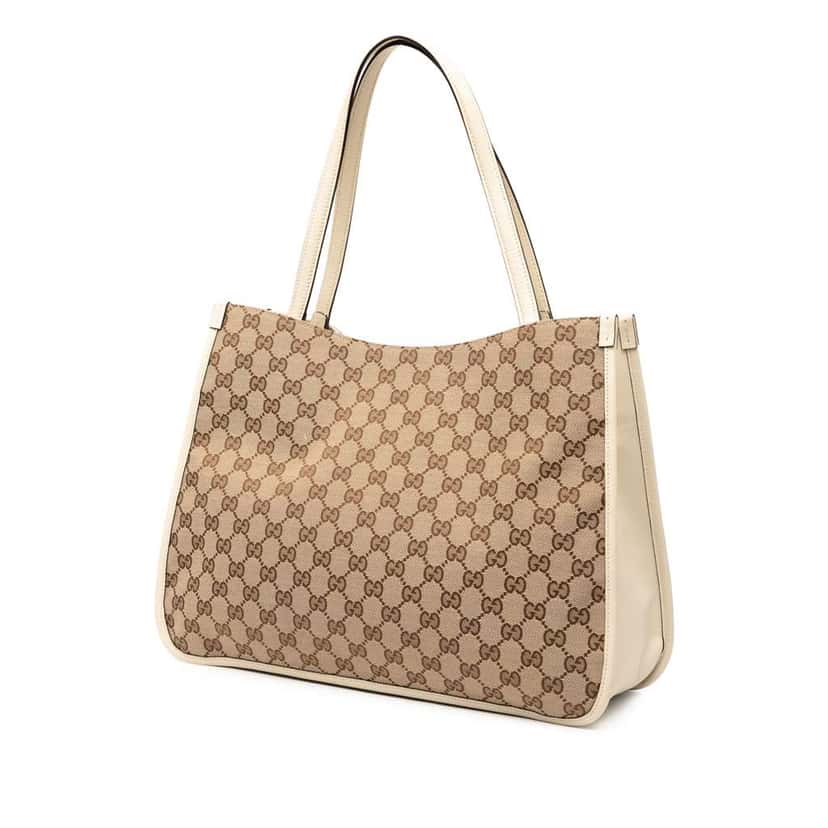 Gucci Medium GG Canvas Horsebit 1955 Tote Brown Canvas Good condition - Back View