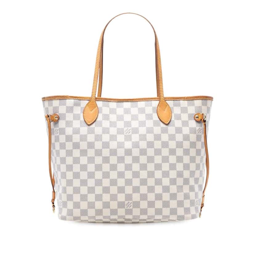 Louis Vuitton Damier Azur Neverfull MM White Good condition - Front View
