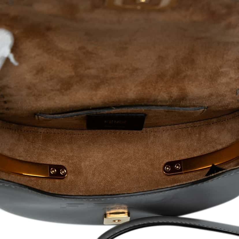 Fendi Leather Moonlight Crossbody Grey Leather Very good condition - Model View