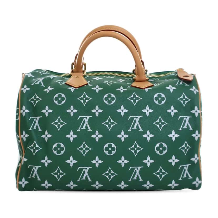 Louis Vuitton Monogram Leather Speedy P9 Bandouliere 40 Green Leather Good condition - Back View