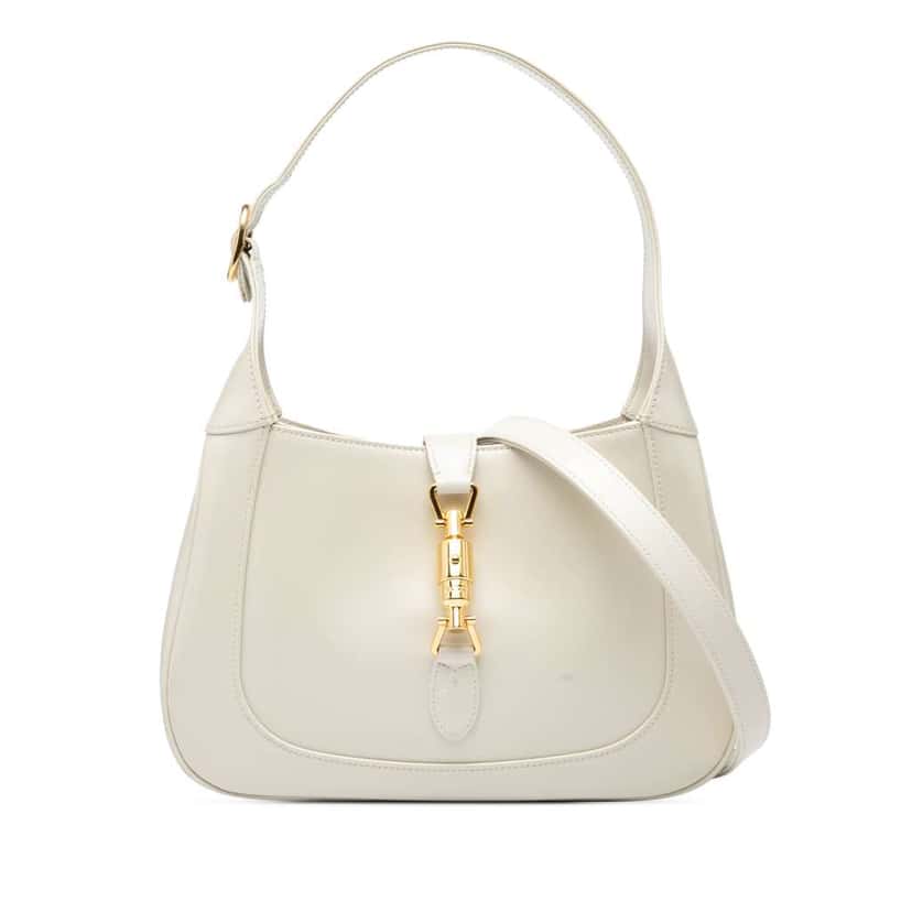 Gucci Small Calfskin Jackie 1961 Crossbody White Leather Good condition - Front View