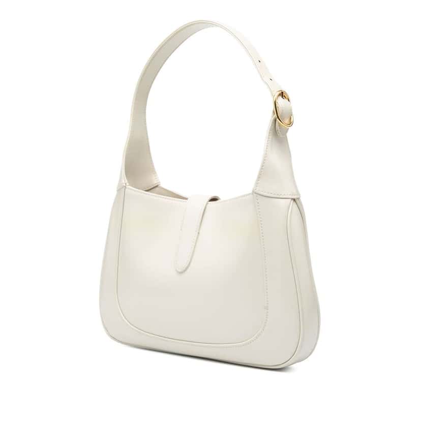 Gucci Small Calfskin Jackie 1961 Crossbody White Leather Good condition - Back View