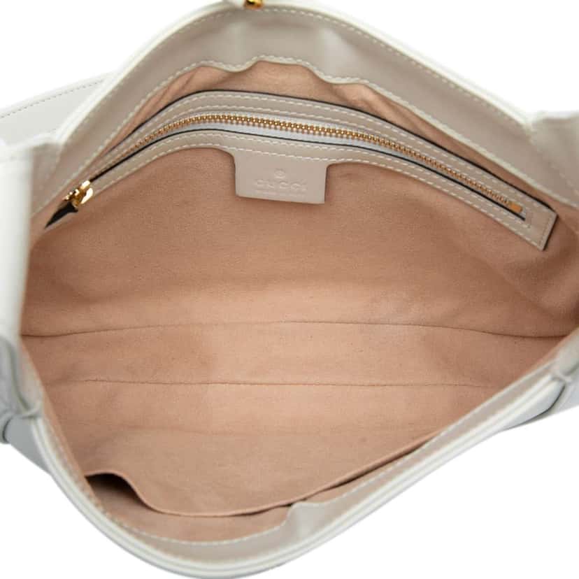 Gucci Small Calfskin Jackie 1961 Crossbody White Leather Good condition - Model View