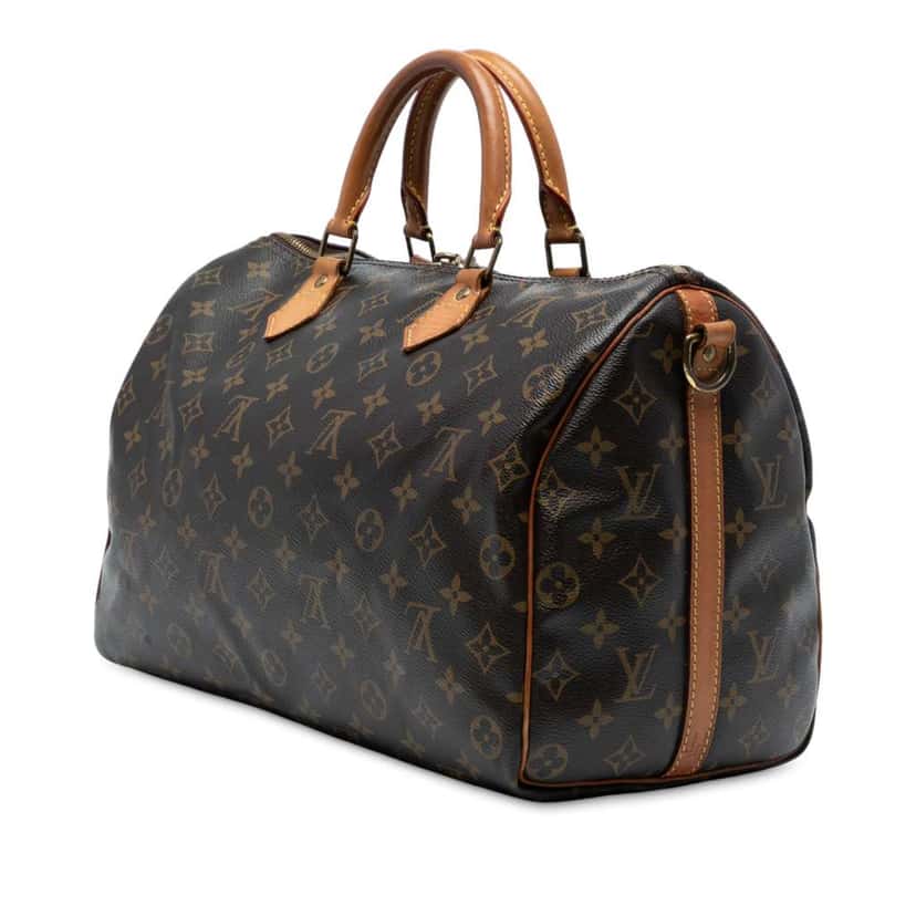 Louis Vuitton Monogram Speedy Bandouliere 35 Brown Good condition - Back View