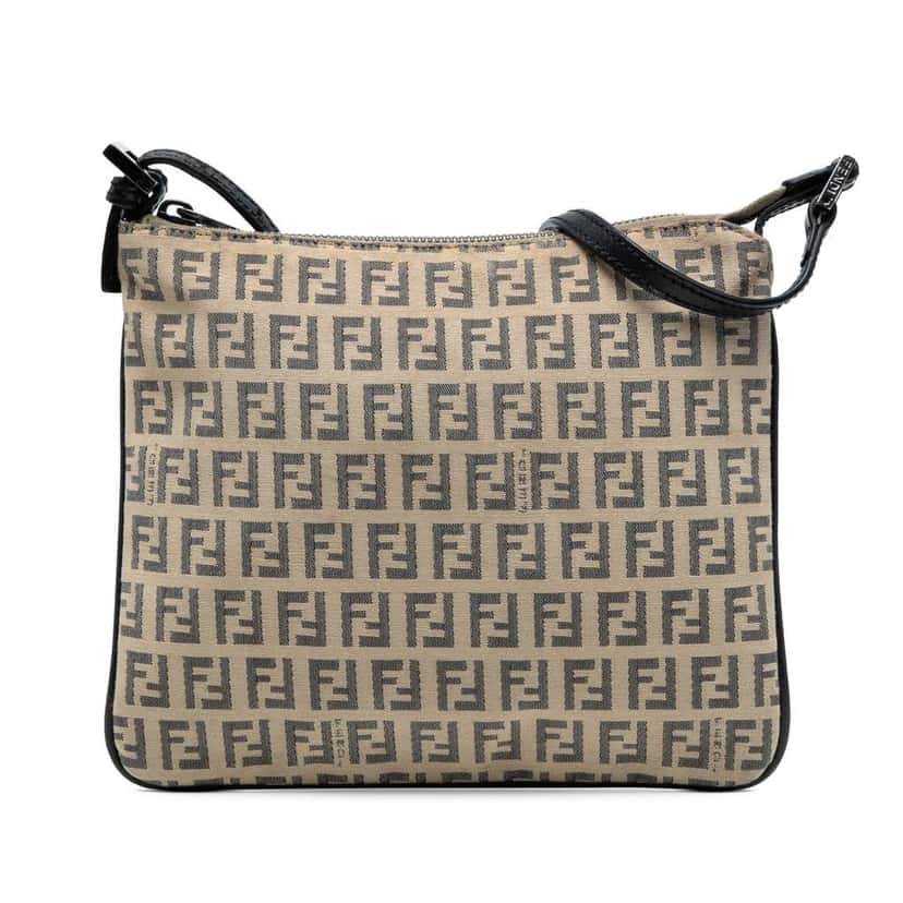 Fendi Zucchino Canvas Crossbody Brown Canvas Very good condition - Front View