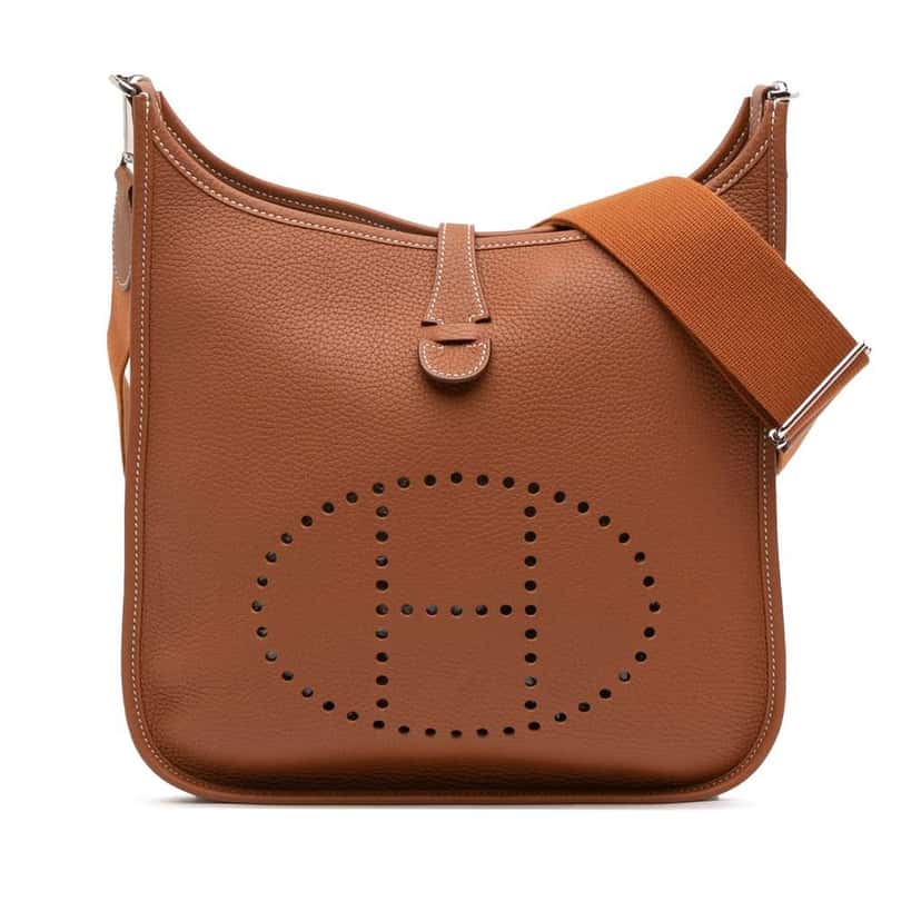 Hermès Clemence Evelyne III 29 Brown Leather Good condition - Front View