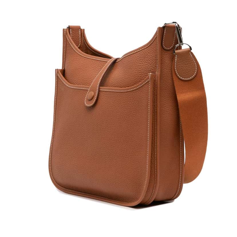 Hermès Clemence Evelyne III 29 Brown Leather Good condition - Back View