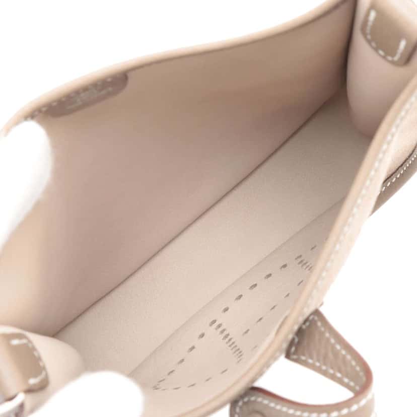 Hermès Grizzly Calfskin and Clemence Evelyne Amazone 16 Brown Leather Good condition - Inside View