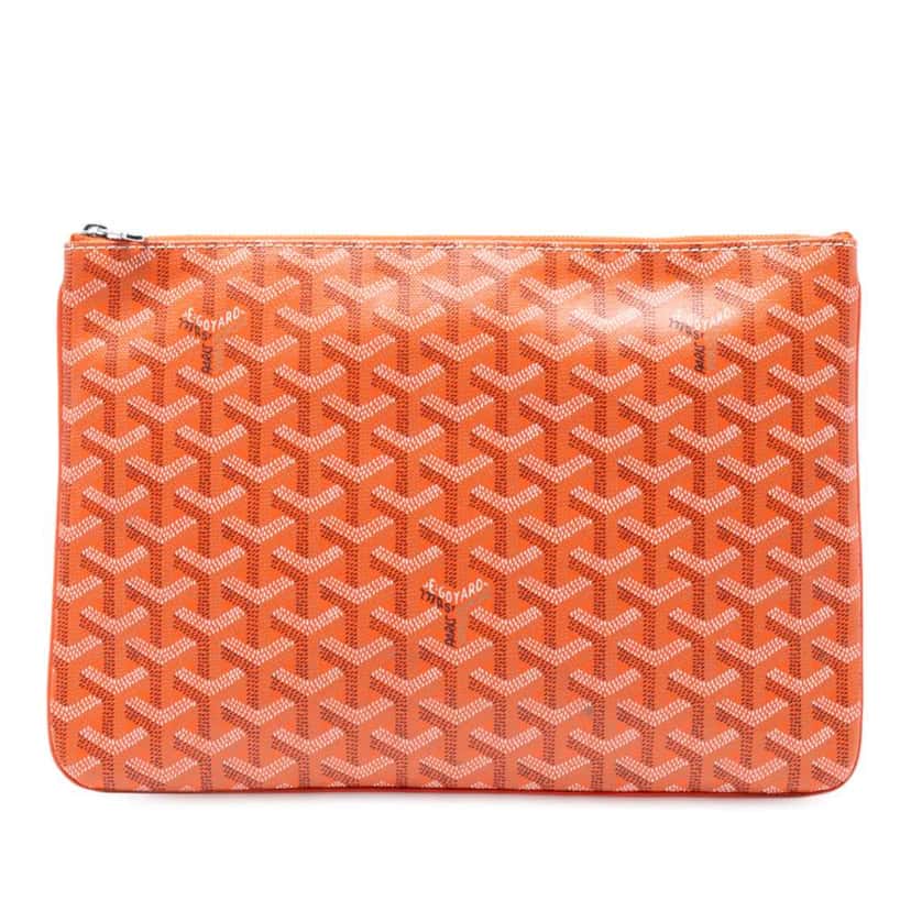 Goyard Goyardine Senat MM Orange Canvas Good condition - Front View