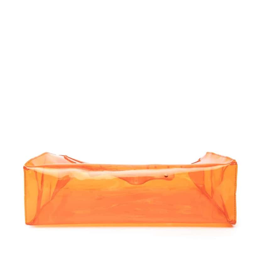 Hermès Vinyl Souvenir De L Exposition Kelly Handbag Orange Good condition - Inside View