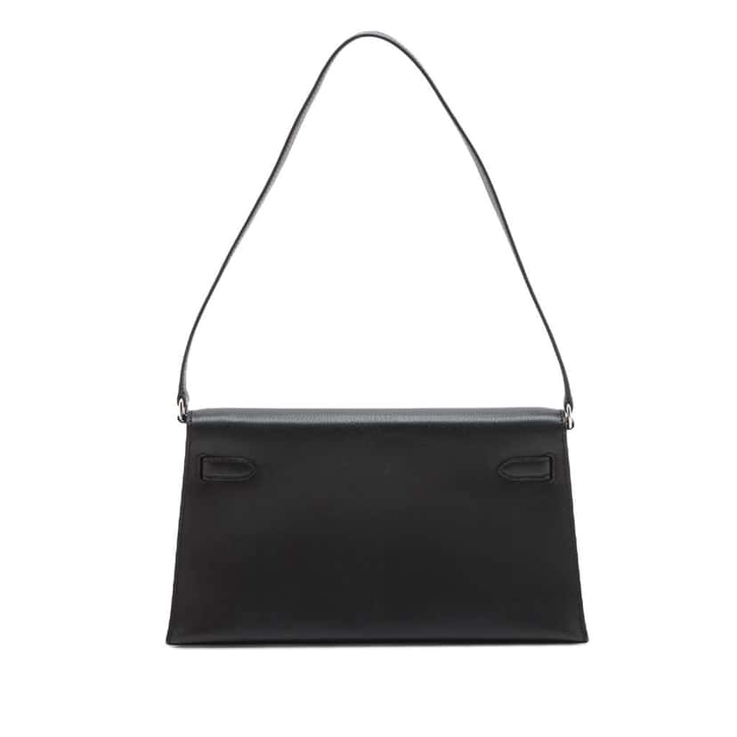 Hermès Chevre Chamkila Kelly Elan Black Leather Good condition - Back View