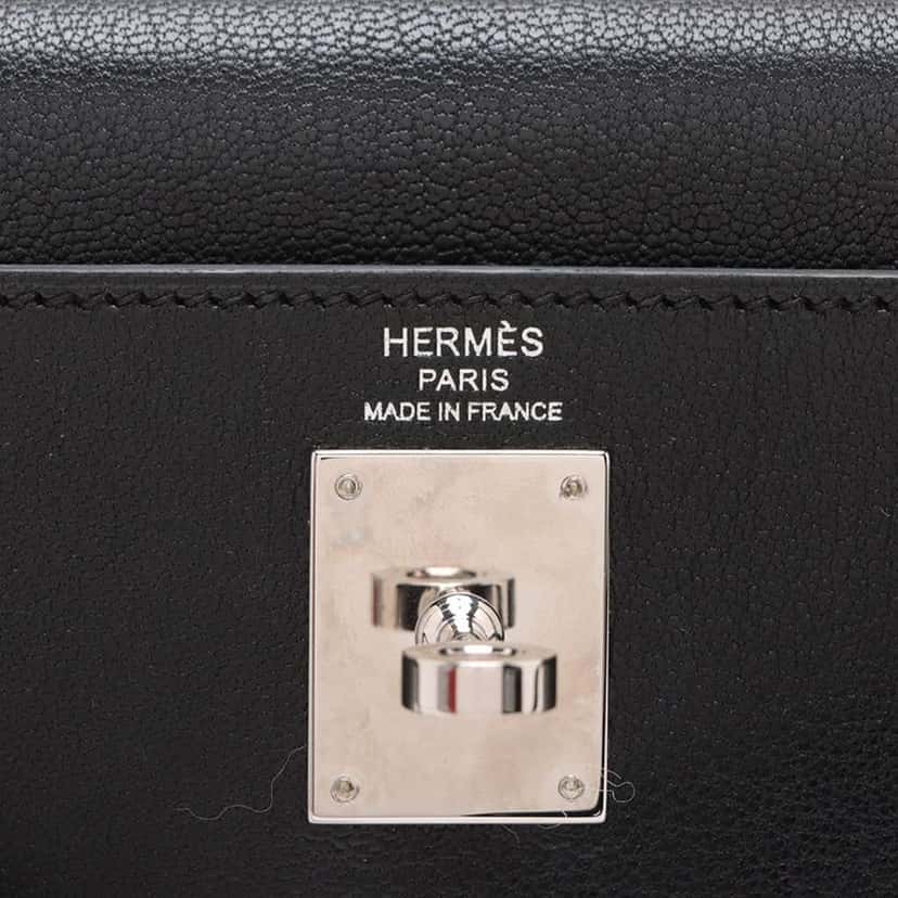 Hermès Chevre Chamkila Kelly Elan Black Leather Good condition - Box View