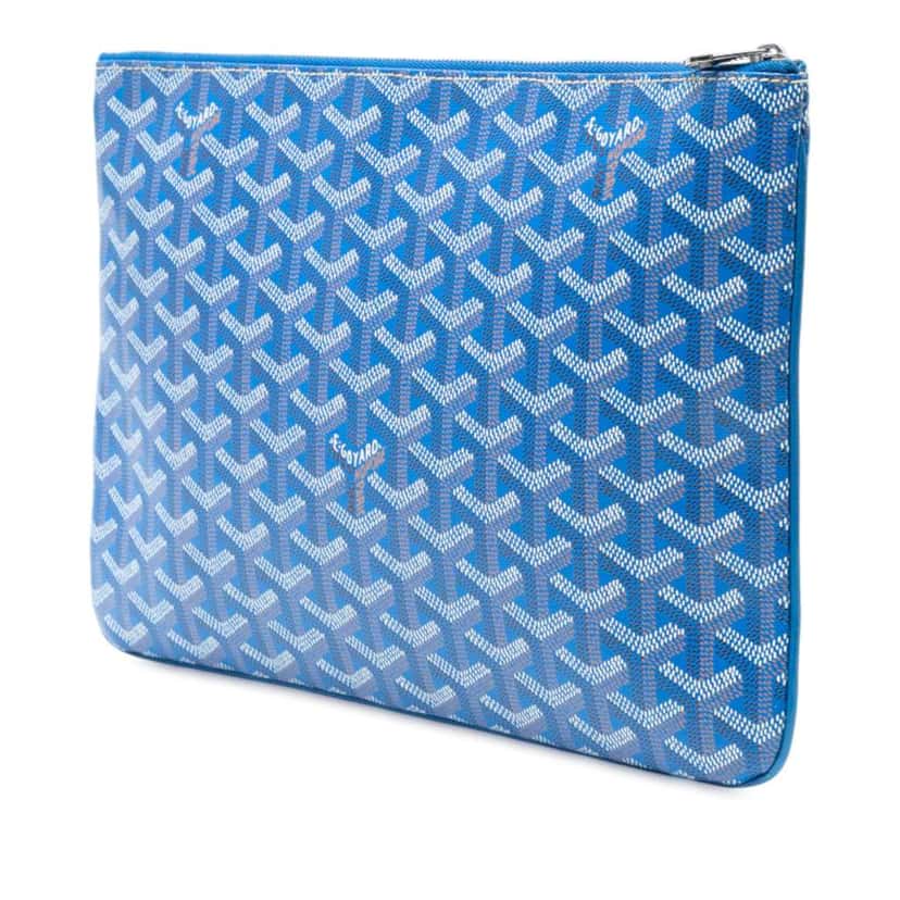 Goyard Goyardine Senat MM Blue Canvas Very good condition - Back View