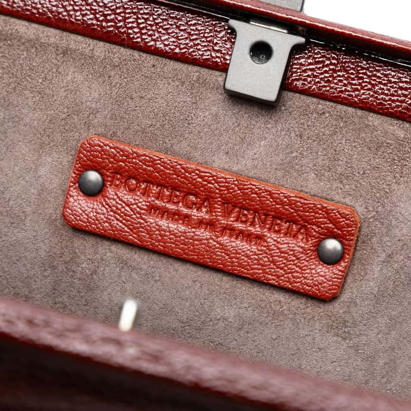 Bottega Veneta Leather Doctor Frame Handbag Red Leather Good condition - Box View