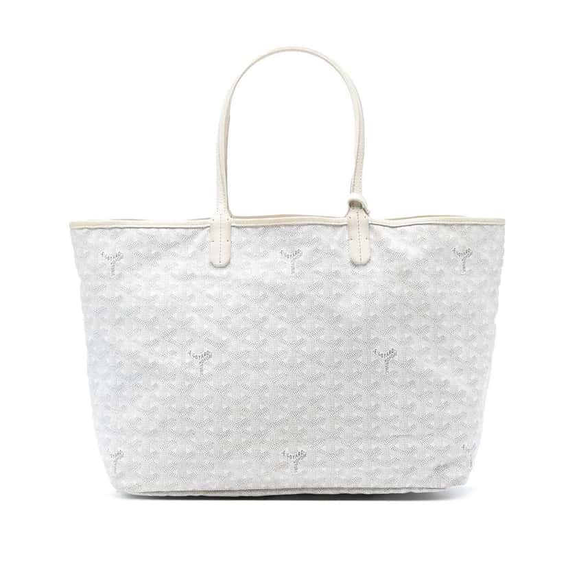 Goyard Goyardine Saint Louis PM White Canvas Very good condition - Front View
